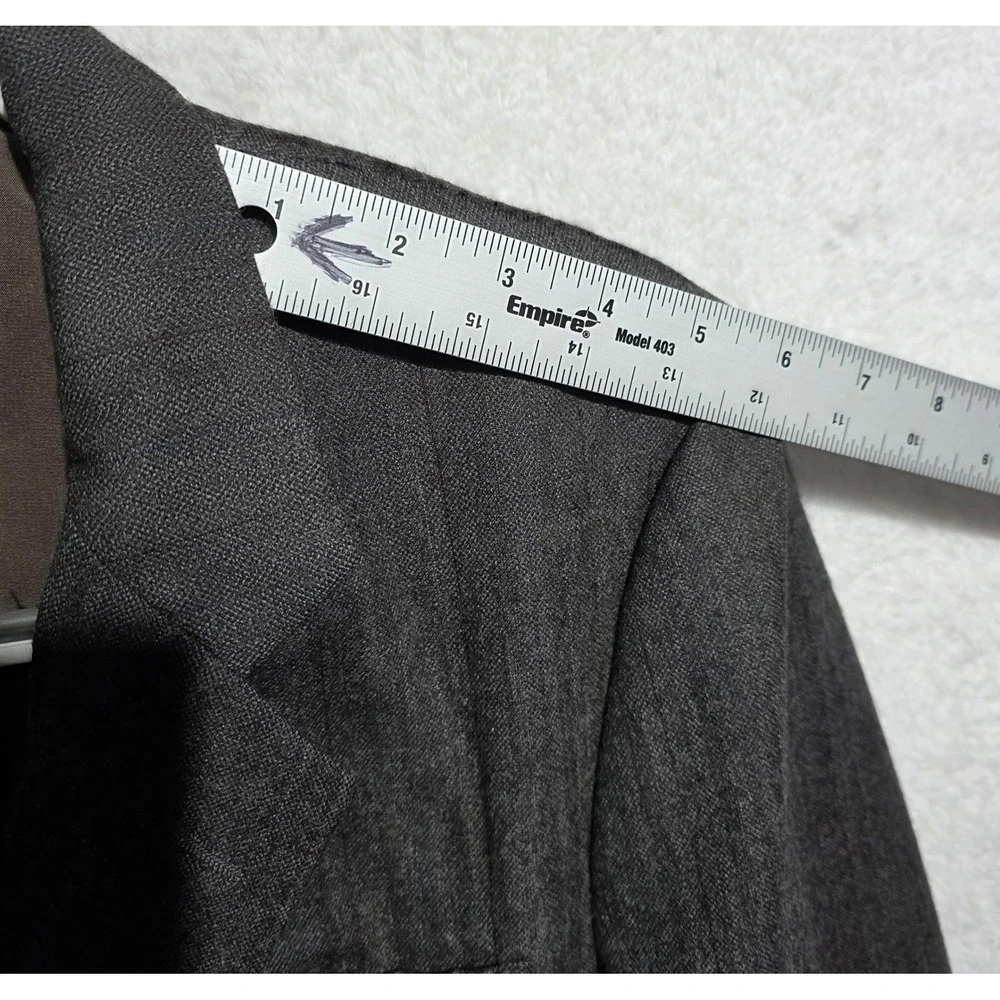 Vintage SASSON Mens Gray Herringbone Blazer Jacket Size S 37 Wool Blend - Picture 15 of 15